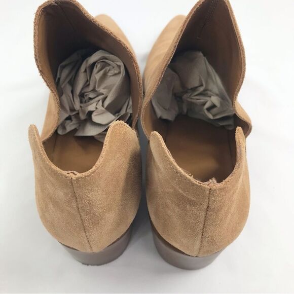 Marc Fisher YILDA Camel Brown Suede Leather Side Cutout Slip On Bootie - Picture 10 of 16